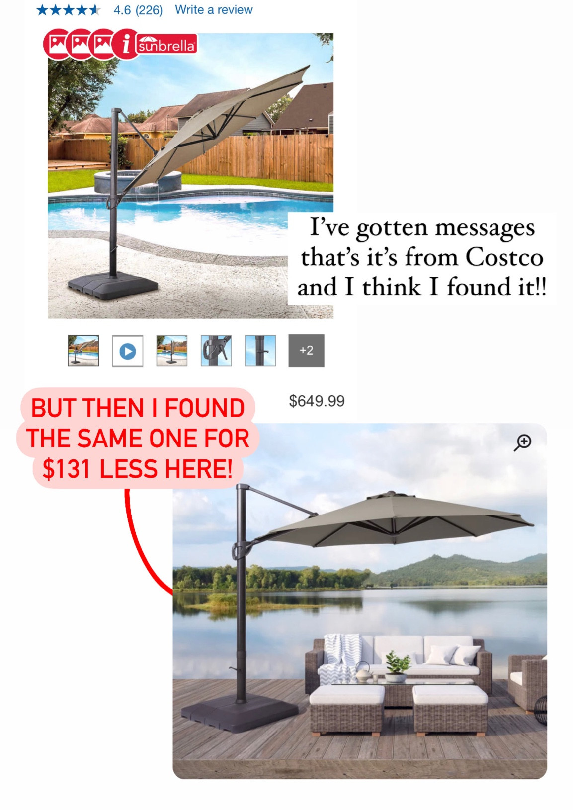 Large umbrella. Outdoor umbrella. Pool day. Outdoor furniture 

#LTKsalealert #LTKSeasonal #LTKhome