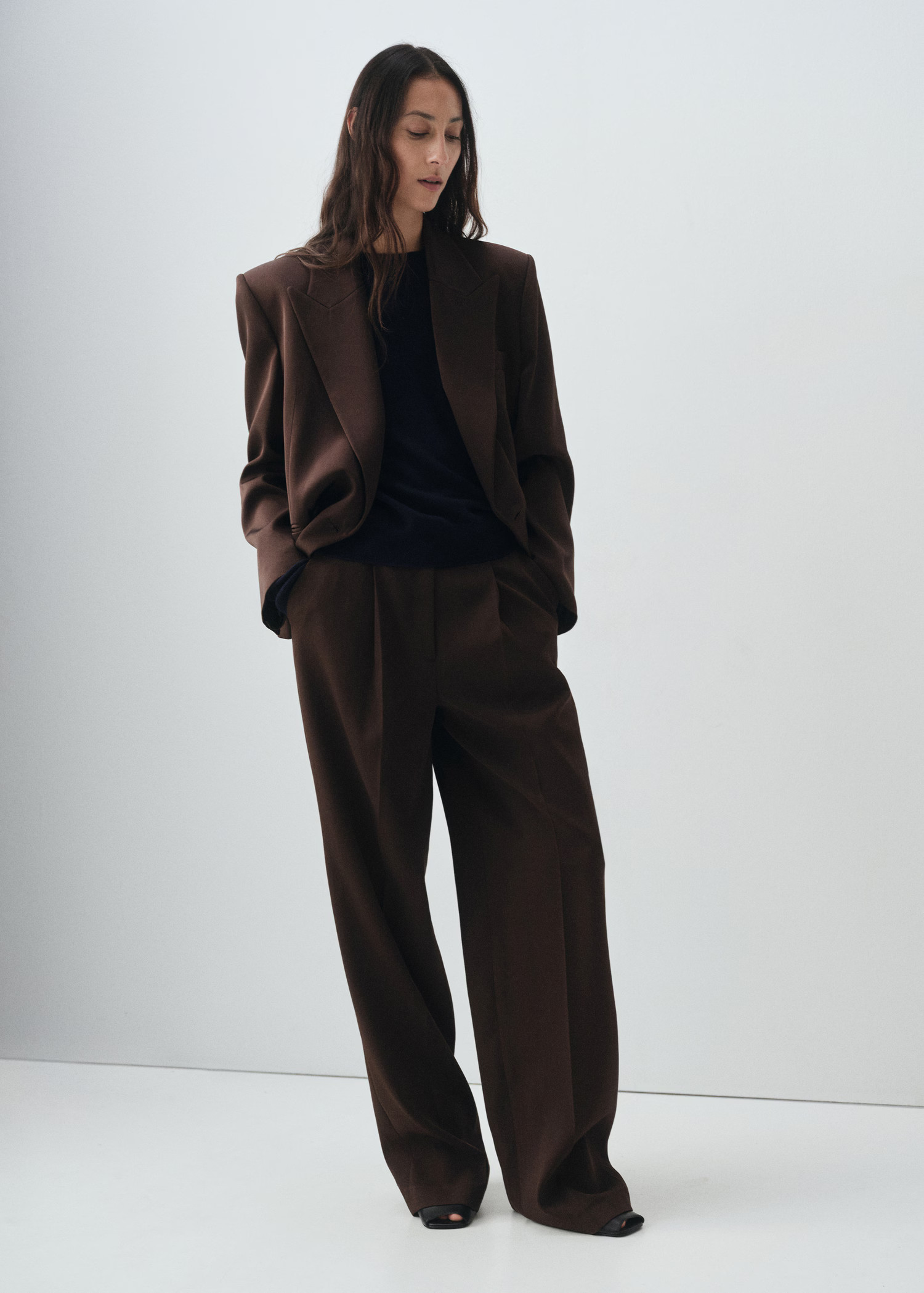 Pleated straight-leg suit pants | Mango (US/MX/AU)