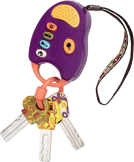 B. toys – Toy Car Keys – Key Fob with Lights & Sounds – Interactive Baby Toy – Pretend Ke... | Amazon (US)