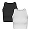 Nicytore 2 Pieces Basic Seamless Sports Tank Tops Sleeveless Racerback Yoga Workout Crop Tops for... | Amazon (US)
