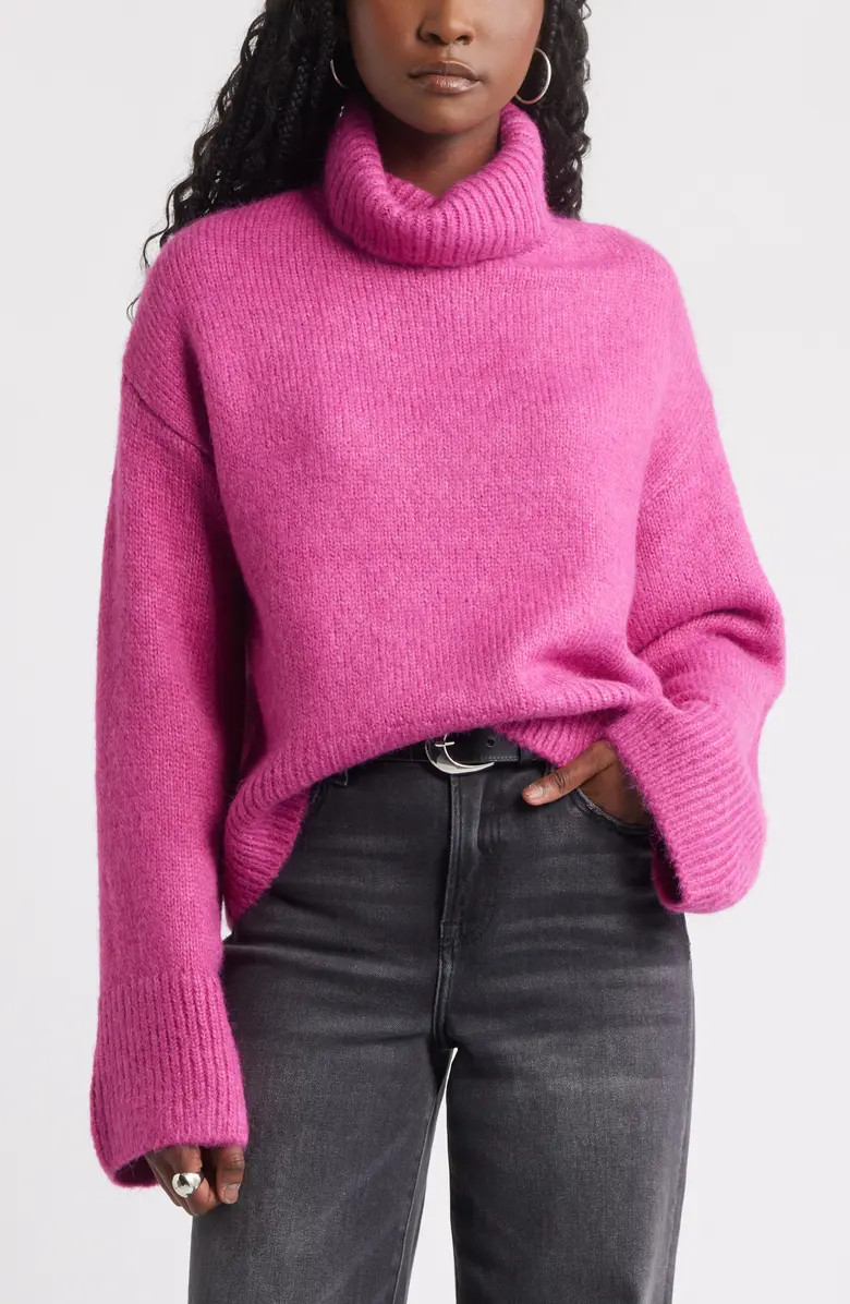 Fuzzy Turtleneck Sweater | Nordstrom