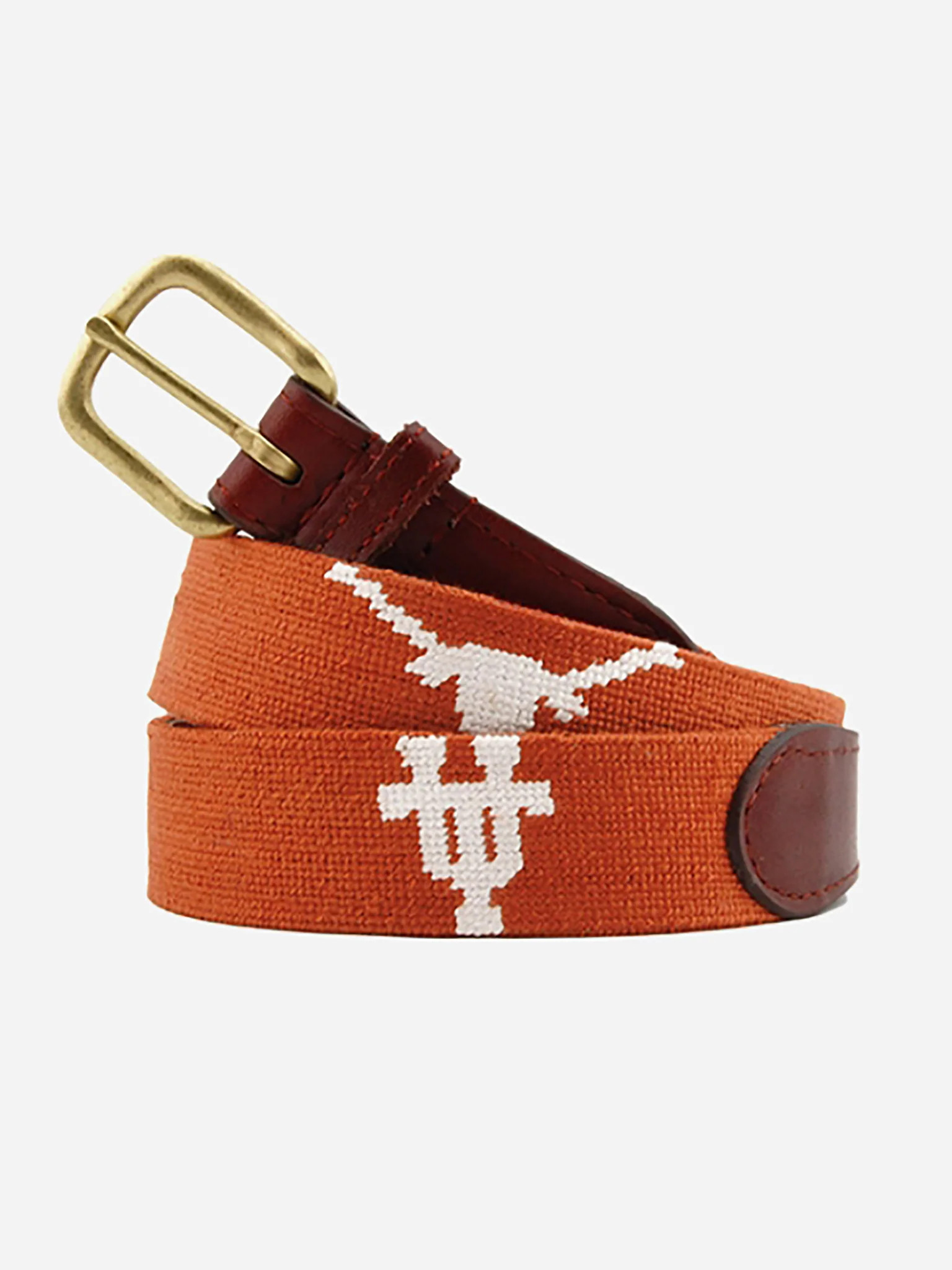 Smathers + Branson Men's University of Texas Needlepoint Belt | Saint Bernard