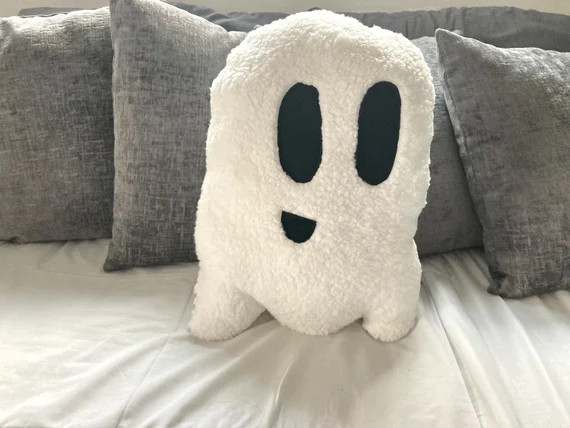 Ghost shaped stuffed pillow, Halloween decoration, ghost throw pillow, Halloween pillows, fall de... | Etsy (US)