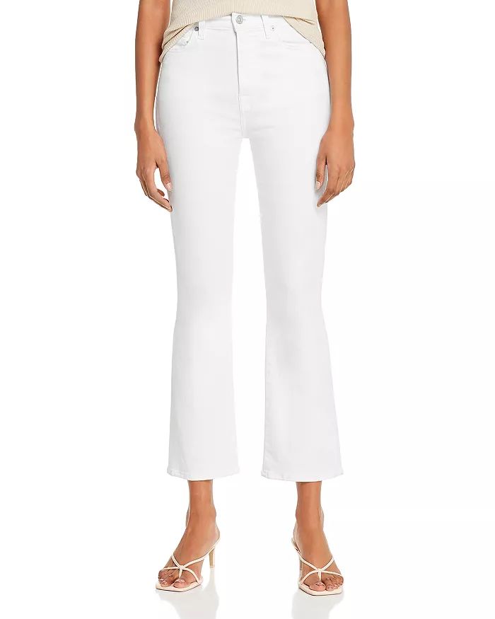 Slim Illusion High Rise Ankle Flare Jeans in Luxe White | Bloomingdale's (US)