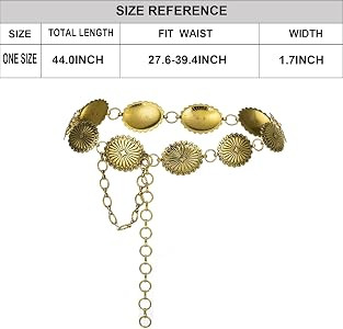 Waist chain women's metal chain dress with sweater chain gold retro Turquoise stone punk belt con... | Amazon (US)