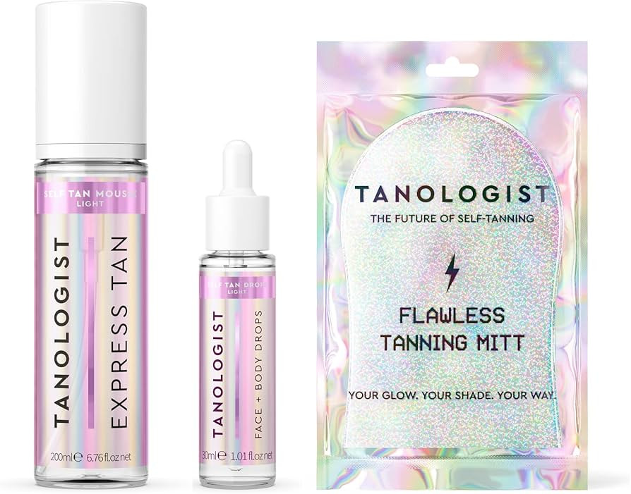Tanologist Complete Kit, Light - Hydrating Sunless Tanning Mousse, Body & Face Tanning Drops, and... | Amazon (US)