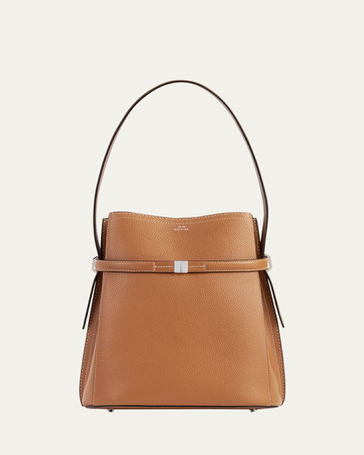 Belted Bucket Grain Leather Shoulder Bag | Bergdorf Goodman
