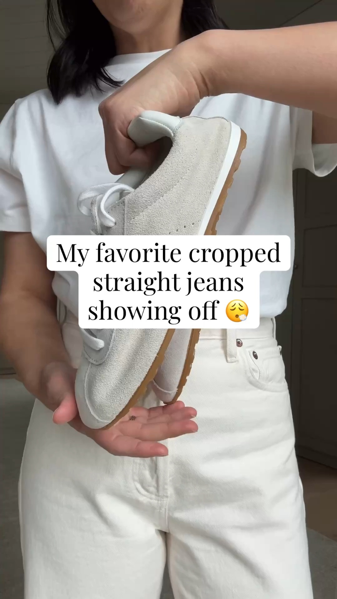 My favorite cropped straight jeans in white. These are butter soft. Great petite-friendly length. Reminder these are called mid length but fit like a high rise. 

Everlane tee medium
Gap sweater petite small
Agolde mid rise crop jeans 25 - fit like a high rise
Dolce Vita sneakers 6 - size up 
Quince bucket bag
Polo Ralph Lauren hat 
Dorsey earrings medium 
Dorsey James necklace 15"


#LTKmomlife #LTKPetite #LTKgrwm