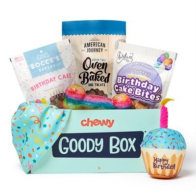 Goody Box Birthday Toys, Treats & Bandana | Chewy.com