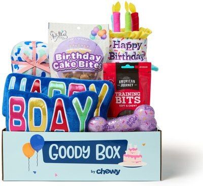 Goody Box Birthday Toys, Treats & Bandana | Chewy.com