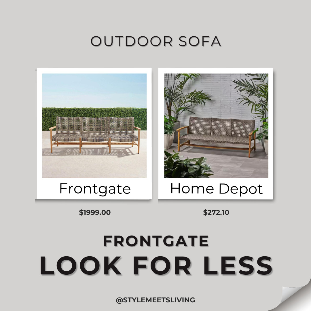 Save vs splurge and I’m honestly shocked 😳 this Home Depot find gives the same elevated, resort-style look as the Frontgate Isola sofa for way less. Such a good outdoor dupe.

outdoor sofa, patio furniture, Frontgate dupe, Home Depot furniture, outdoor living, patio decor, backyard ideas, affordable outdoor furniture, designer look for less, outdoor seating 

 #LTKHome #LTKSaleAlert