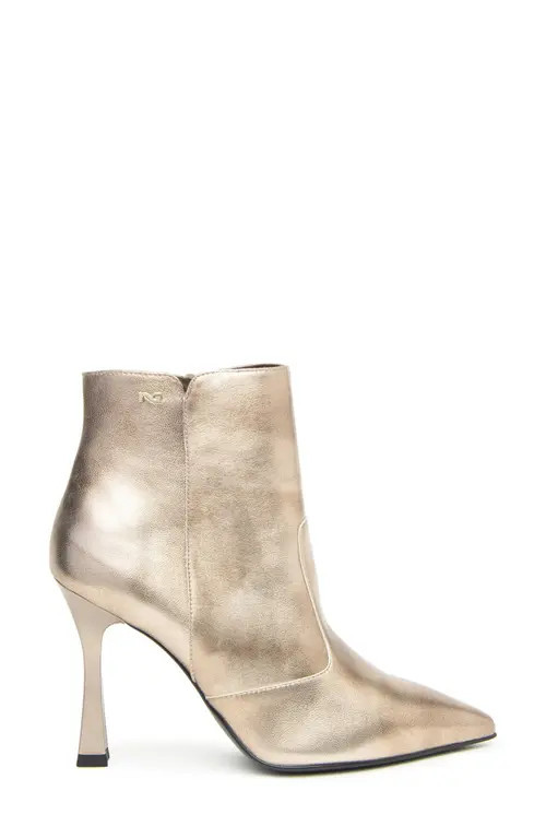 NeroGiardini Pointed Toe Ankle Bootie in Gold at Nordstrom, Size 9Us | Nordstrom