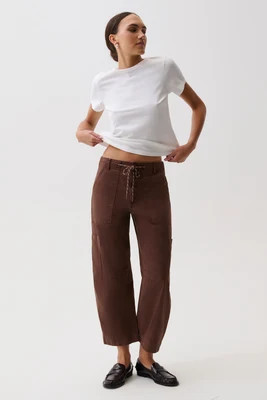 PETITE Sabrina Curved Utility Pant - Lindt | Pistola Denim
