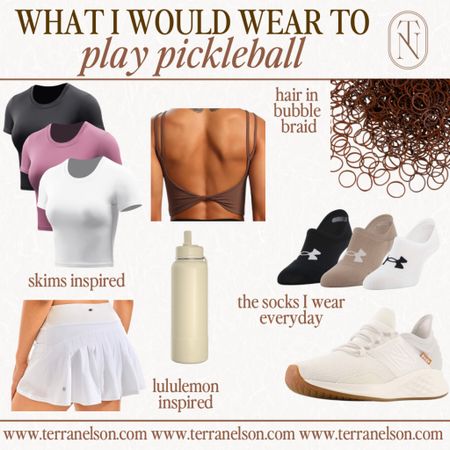 Do you play pickleball?! Ben and I got a net last year and it’s so fun. Here’s what I would wear, from the neutral new balances, tennis skirt, lululemon inspired everything, all from Amazon! 

#LTKunder50 #LTKshoecrush #LTKFind