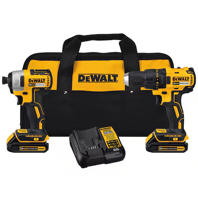 DEWALT 2-Tool 20-Volt Max Brushless Power Tool Combo Kit with Soft Case (2-Batteries and charger ... | Lowe's