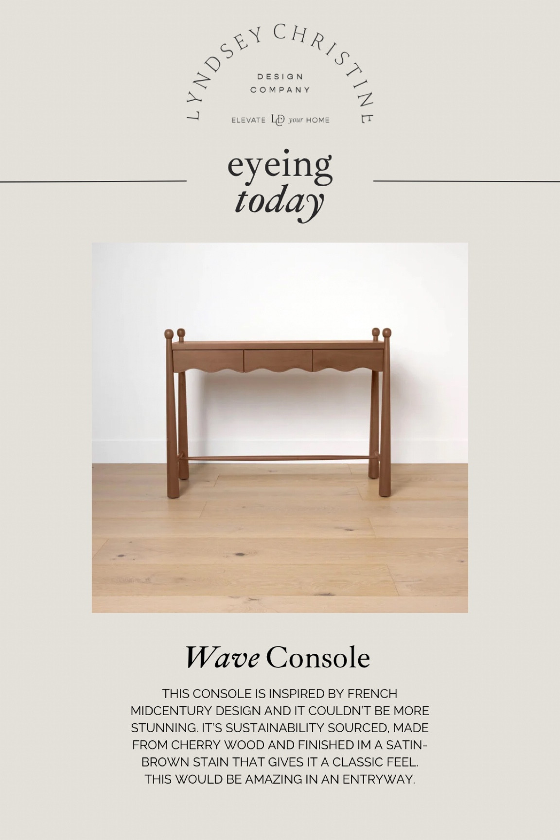 Interior designers pick for entryway console! This wavy entryway console is very substantial and built to last.

#LTKhome #LTKparties