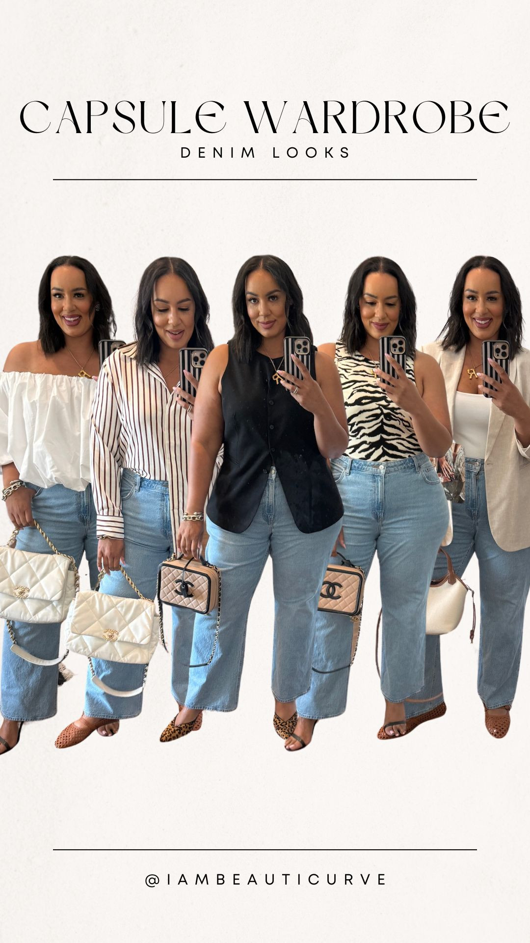 Capsule wardrobe denim looks 👖 

 #LTKStyleTip #LTKPlusSize #LTKWorkwear