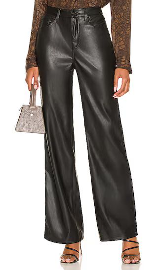 Dawson Wide Leg Pant in Black Faux Leather | Revolve Clothing (Global)