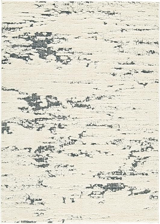 Signature Design by Ashley Addylin Bohemian High Pile 5'3' x 7'3' Area Rug, Beige, Blue & Gray | Amazon (US)