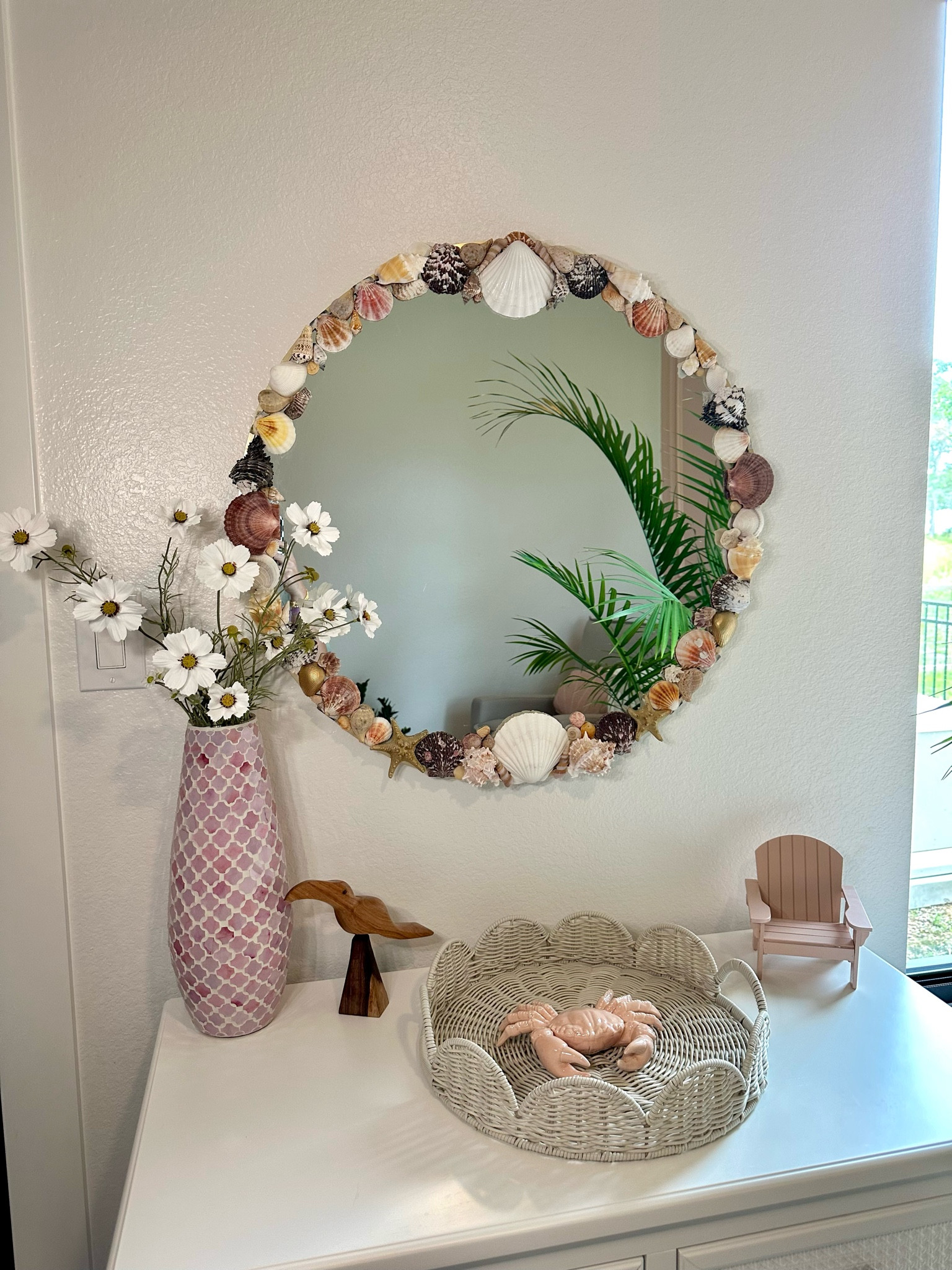 DIY shell mirror using Walmart finds! 

#LTKVideo #LTKbaby #LTKhome