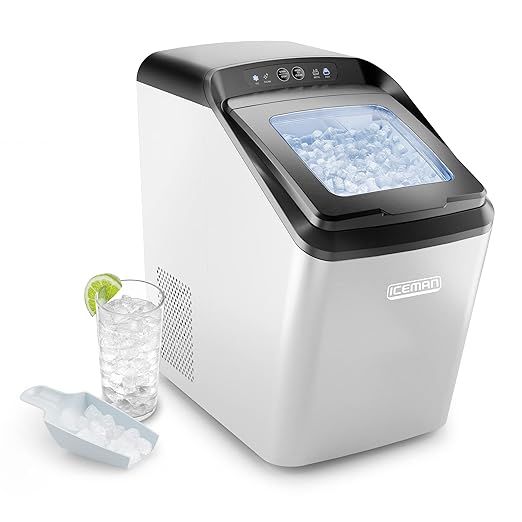 Chefman Countertop Nugget Ice Maker – Pebble Ice Machine, Soft Chewable Pellets in 20 Min, 26Lb... | Amazon (US)