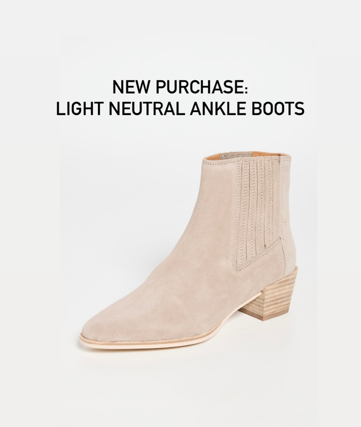 Rag & Bone rover boots in warm grey. Have these in brown and wanted a light colored bootie. Love these so much. I went TTS but you can go up a half size for a bit more room  