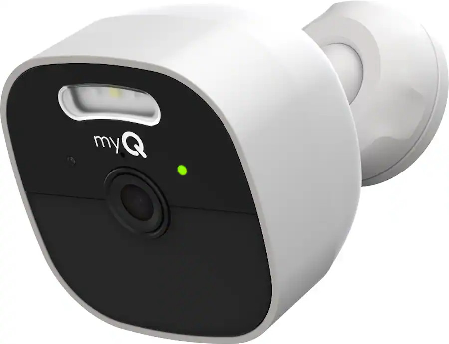 Chamberlain - myQ Outdoor Battery Security Camera - White | Best Buy U.S.