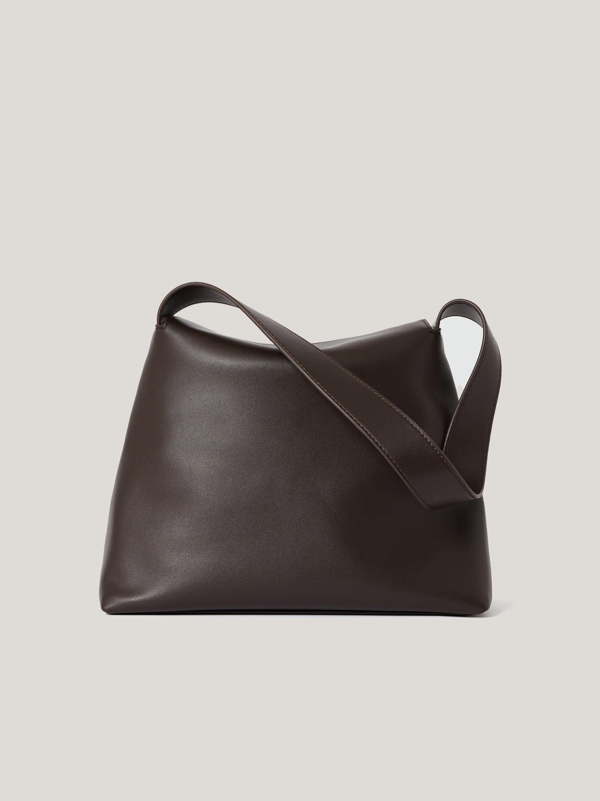 Leather Fold Over Shoulder Bag | Brown | Jigsaw (UK)
