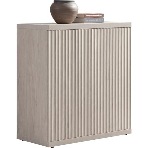 SICOTAS Buffet Cabinet with Storage Accent Sideboard Modern Credenza with Doors & Shelves Fluted Media Console Mid Century Coffee Bar Table for Living Room Kitchen Dining Room Hallway | Amazon (US)