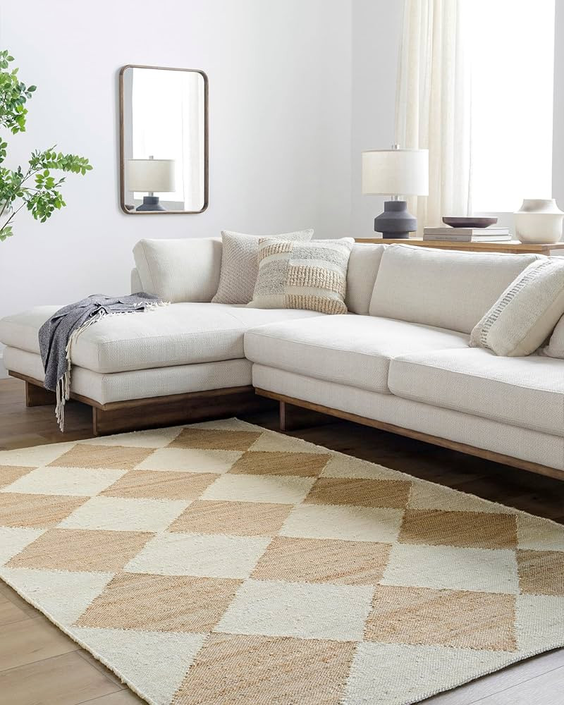 Livabliss x Vivir Antho Modern Area Rug, 9' x 12', Wheat, (9' x 12') | Amazon (US)