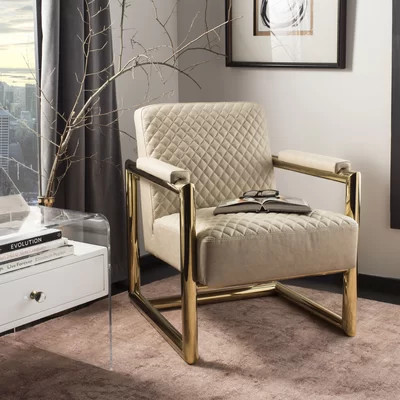 Taraji 26.4" Wide Tufted Top Grain Leather Armchair | Wayfair North America