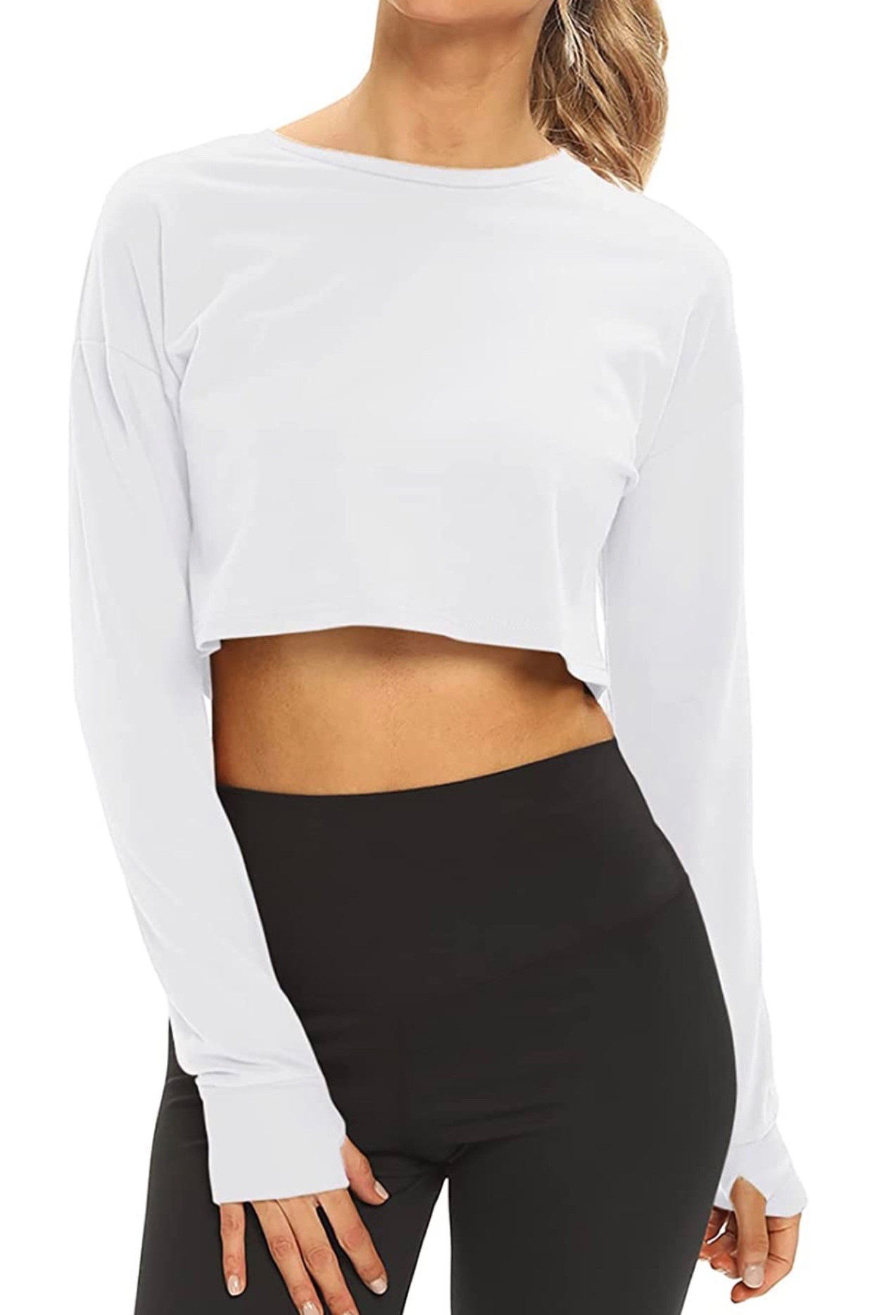 Light enough that you don't get too hot but thick enough that you don't get much sun through the material. Loose enough that you don't sweat into it too much and get smelly but is tight enough to still look flattering
This crop top hit in between you belly button and bottom of my bra and is loose so it makes your waist look really tiny, fits great and not too tight on the arms and made of a decent quality, stretchy material; The length is a little shorter than a usual crop top, if you have a larger chest you may need size up


#LTKGiftGuide #LTKFind #LTKfit