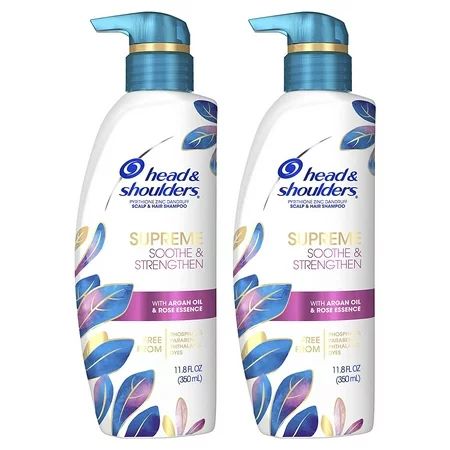 Head & Shoulders Supreme, Scalp Care and Dandruff Treatment Shampoo, with Argan Oil and Rose Essence | Walmart (US)