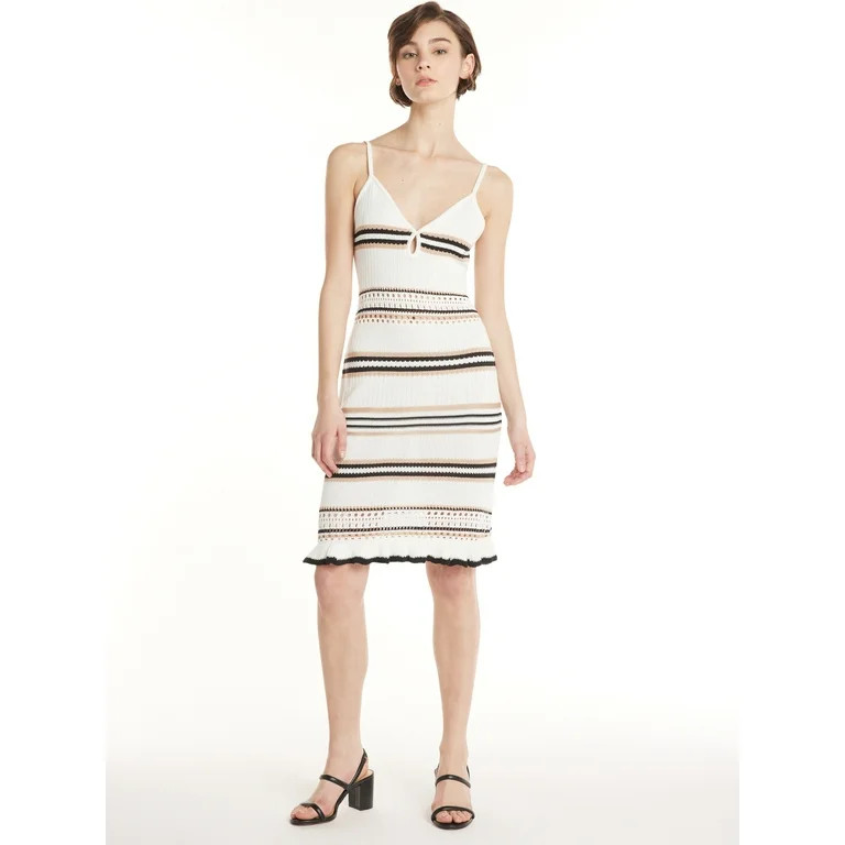 No Boundaries Juniors’ Crochet Keyhole Dress, Sizes XS-XXXL - Walmart.com | Walmart (US)