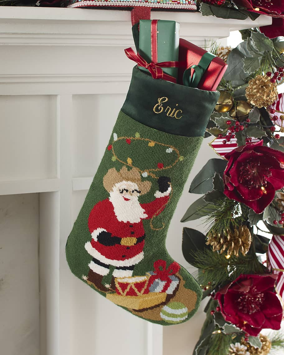 Bauble Stockings x Sainty Nelsen "The HoHo HeeHaw" Christmas Stocking, Personalized | Neiman Marcus