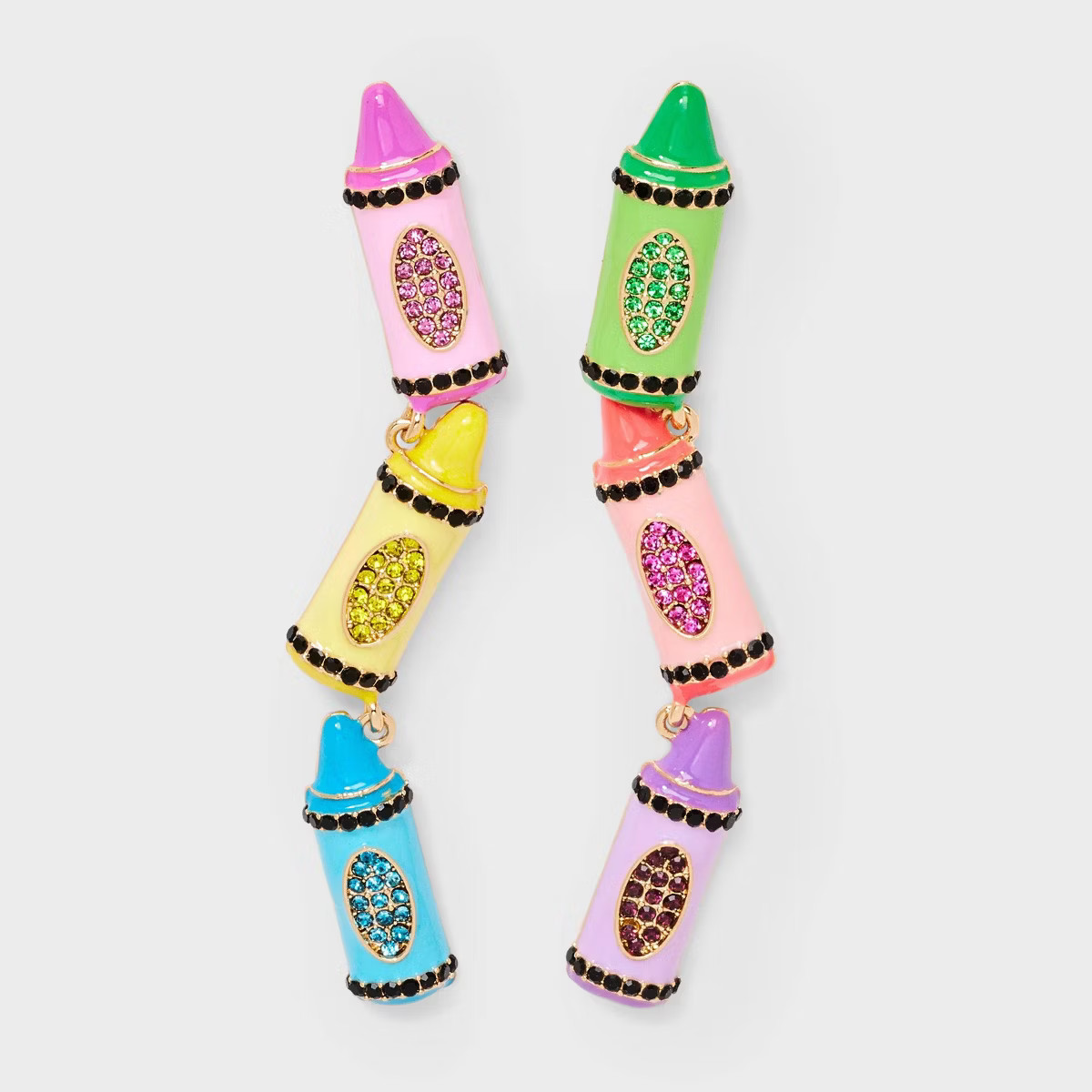 SUGARFIX by BaubleBar Cubic Zirconia Color Your World Statement Earrings - Multicolor | Target