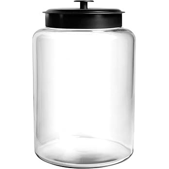 Anchor Hocking Glass Jar with Black Lid | 2.5 Gallon | Metal | Amazon (US)