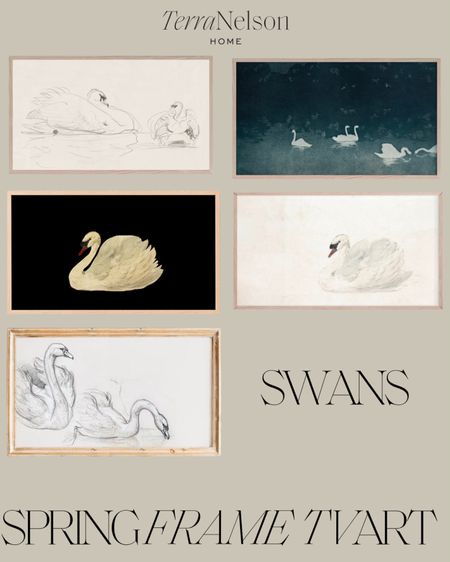 Spring Frame TV Art / I have a thing for swans right now! 

#LTKhome