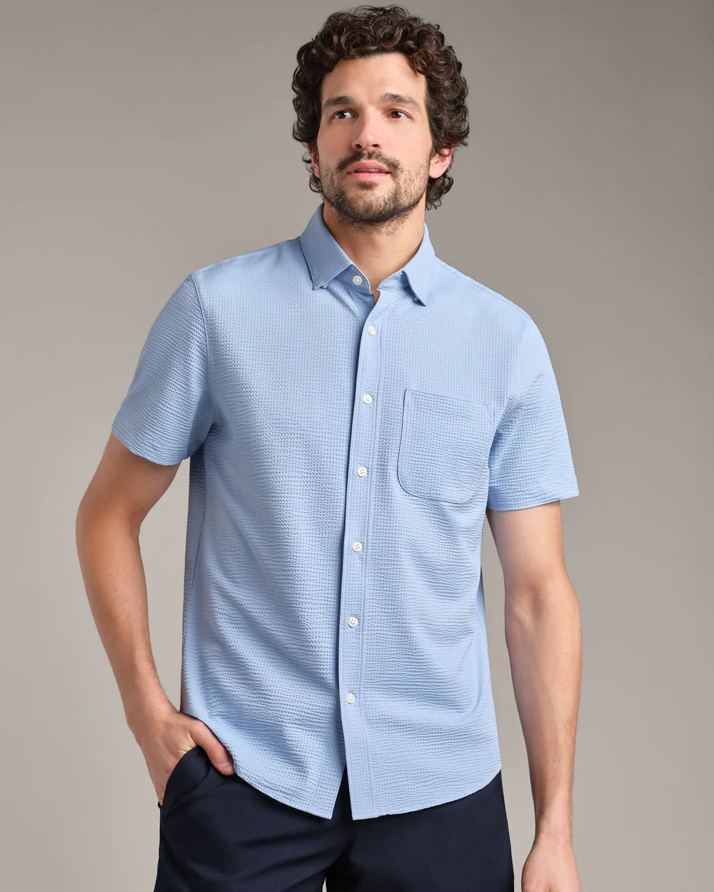 Commuter® Seersucker Short Sleeve Button Down | Rhone Apparel | Rhone