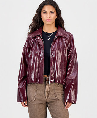 Juniors' Faux-Leather Jacket | Macy's