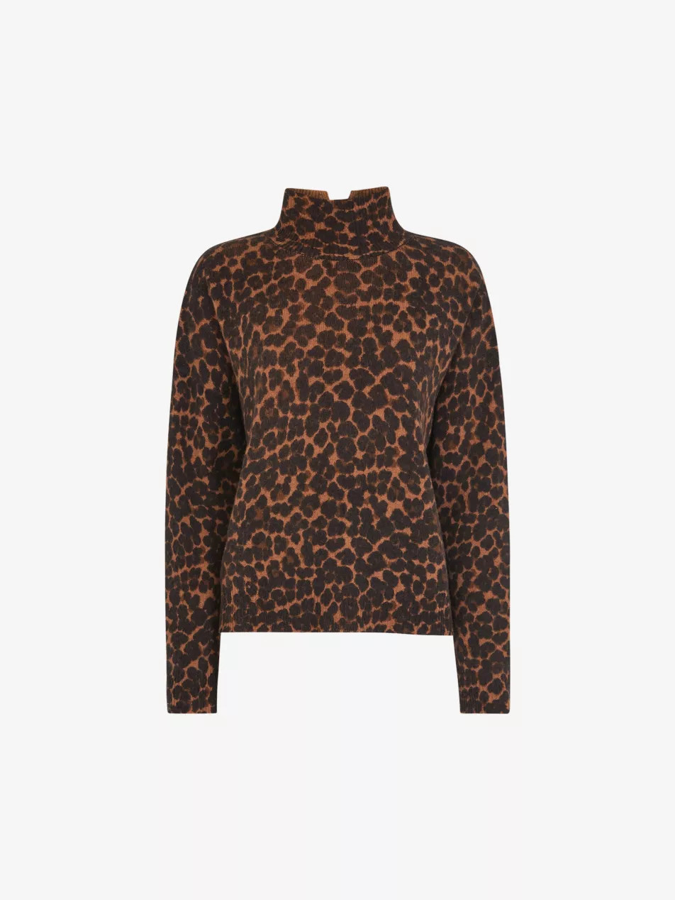 Leopard-print wool top | Selfridges