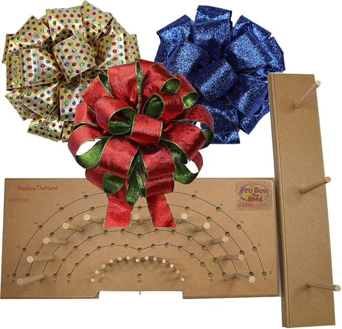 Pro Bow - The Hand Bow Maker (Large) - Make Custom 3 Ribbon Bows for Holiday Wreaths and More | Amazon (US)