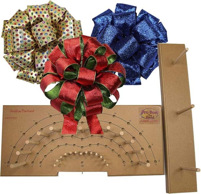 Pro Bow - The Hand Bow Maker (Large) - Make Custom 3 Ribbon Bows for Holiday Wreaths and More | Amazon (US)
