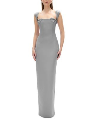 Malia Embellished Square Neck Gown | Bloomingdale's (US)