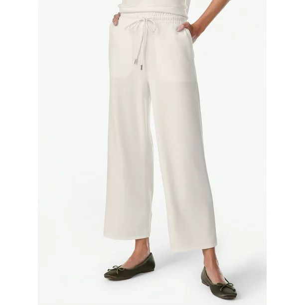 Scoop Women's Scuba Knit Cropped Lounge Pants, Size XS-XXL - Walmart.com | Walmart (US)