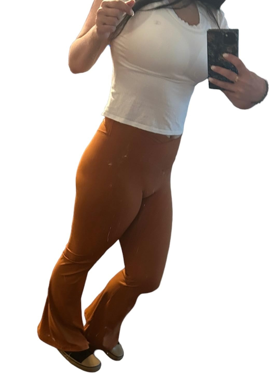 Sunzel Womens Flare Leggings with Tummy Control Crossover Waist and Wide Leg | Amazon (US)