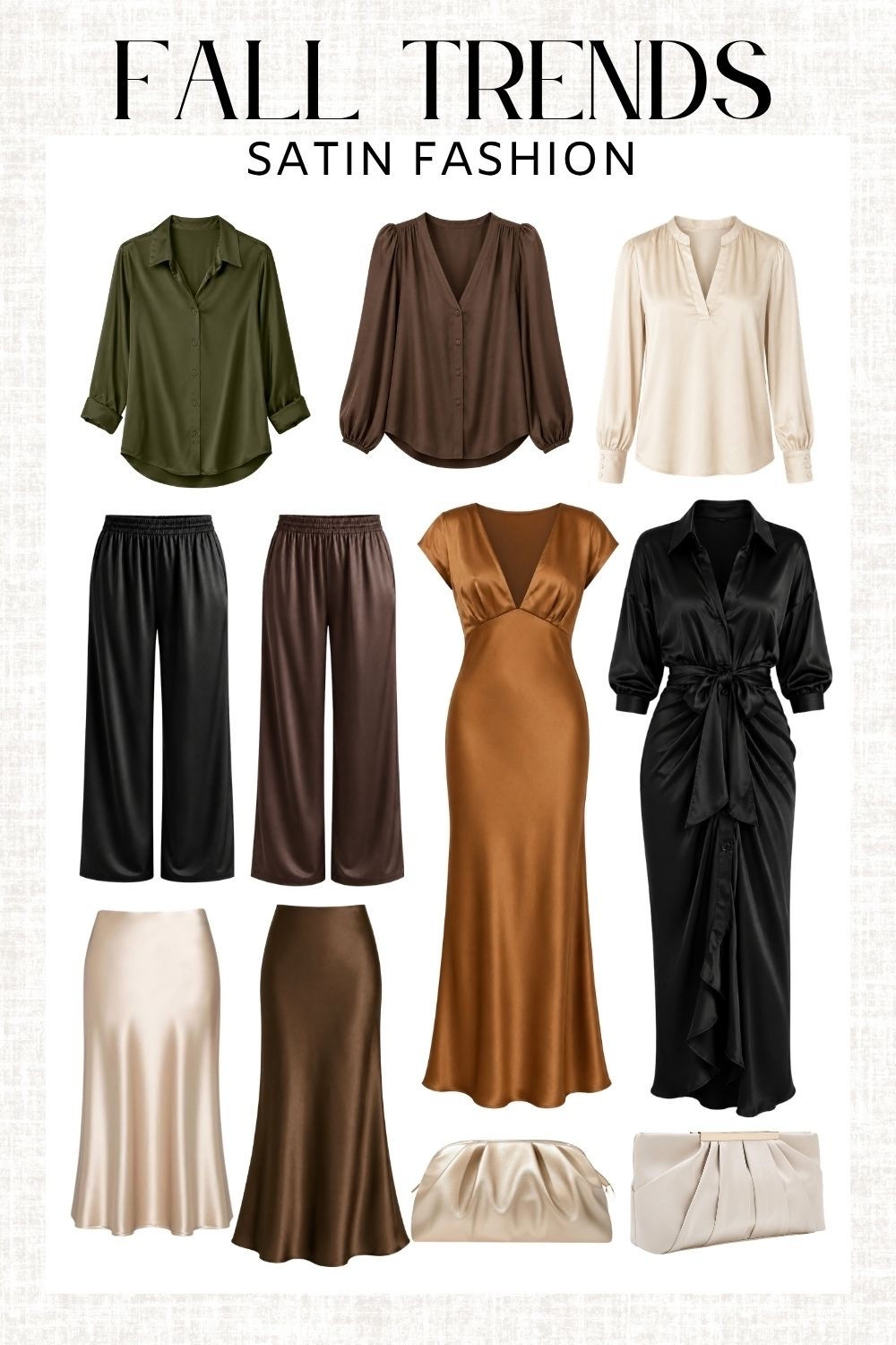 Satin is having a major moment for fall 🤎 Rich chocolate, olive, champagne and black make these pieces feel effortlessly luxe for date nights, weddings and fall events.

fall satin fashion, satin outfits, fall fashion trends, satin dresses, satin skirts, fall wedding guest outfit, elevated fall style

#LTKWedding #LTKMidsize #LTKstorytime