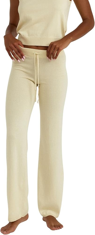 Women's Soft Knit Straight Leg Pants | Amazon (US)