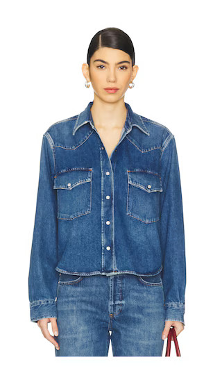 Cropped Western Shirt in Chaya | Revolve Clothing (Global)