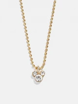 Disney Mickey Mouse Pisa Necklace - Gold/Pavé | BaubleBar